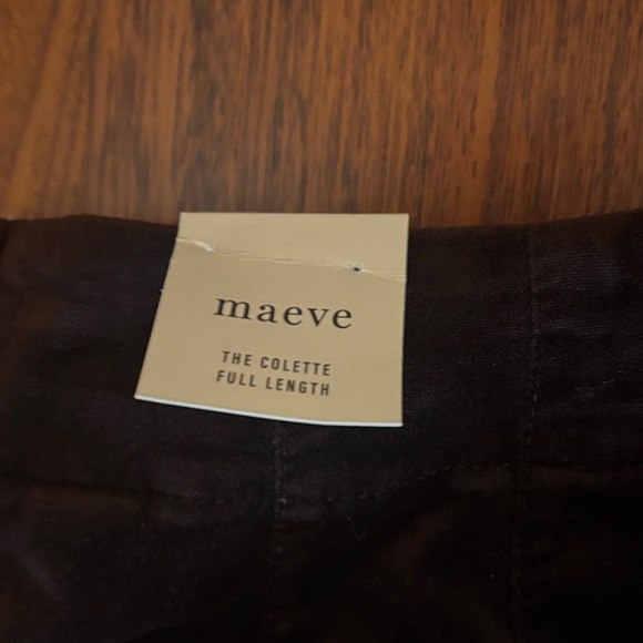 Maeve Colette full length velvet pant in fudge brownie - Picture 10 of 14
